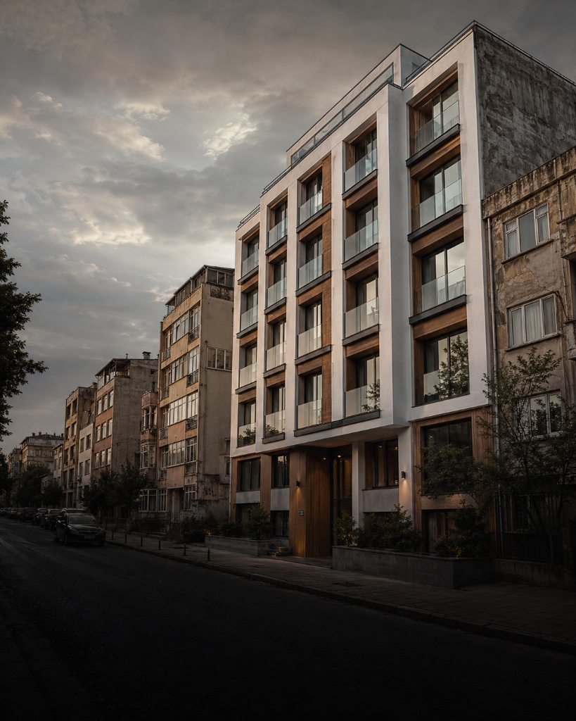 Karali Yapı Kentsel Dönüşüm - Modern Bina Cephesi